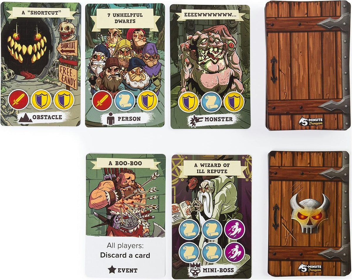 Wiggles 3D 5-Minute Dungeon Un juego de cartas caótico, cooperativo y en tiempo real | Juego de mesa de ritmo rápido | para familias, a partir de 8 años | 2-5 jugadores