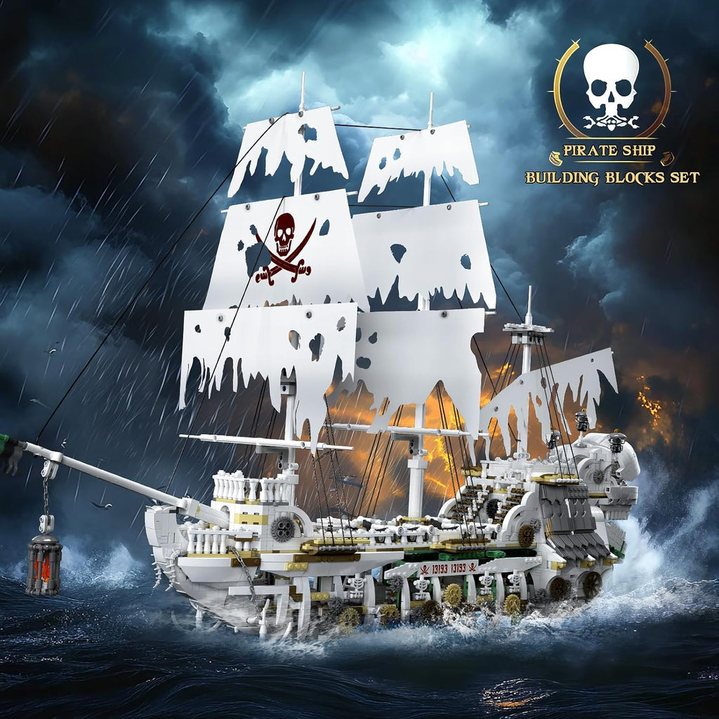 JMBricklayer Conjuntos de Construcción de Barco Pirata para Adultos 40115, Styx Barco Fantasma de Juguete Gran Modelo de Barco Pirata para Construir, Decoración para Habitación u Oficina, Regalo para