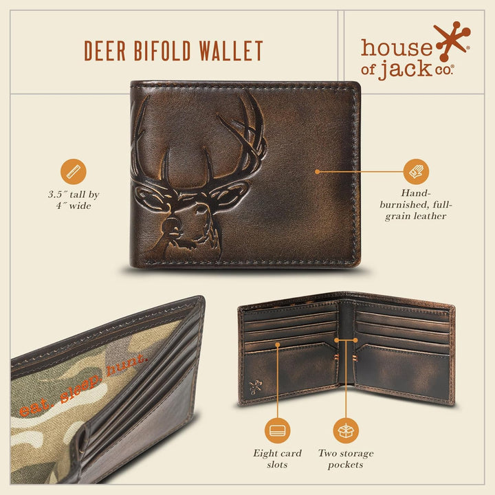House of Jack Co. Billetera plegable para hombre | Billetera de hom...