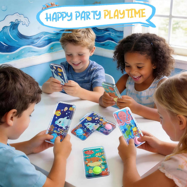 Cleboen Paquete de 12 juegos de agua de mano para niños, juegos de...