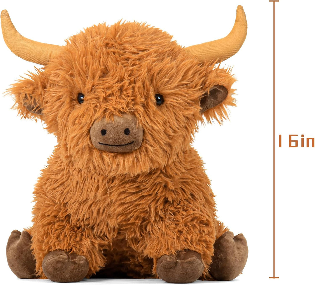 Peluche de vaca de las tierras altas con peso de 5 libras, 40.6 cm...