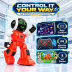 Mirana Moonwalker | Robot inteligente interactivo para caminar y hablar | Juguete controlado por aplicación y control remoto para niños | USB recargable tipo C | Altavoz Bluetooth integrado | Regalo para niños y niñas mayores de 3 años