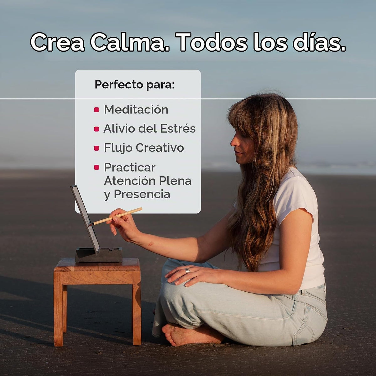 Buddha Board – La tabla original de pintura con agua para la atención plena y la creatividad – Regalo único para artistas, adultos y niños – Artículos de arte zen sin desorden