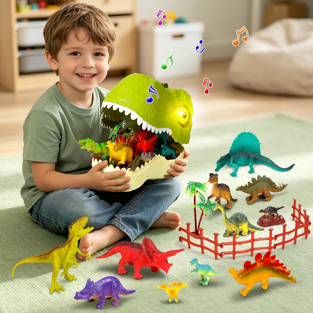 46 piezas de juguetes de dinosaurio para niños 3-5 5-7 figuras realistas de