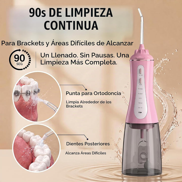 MOCEL Irrigador dental inalámbrico para dientes - Tanque grande de...