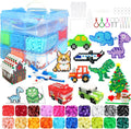 Kit de 11000 cuentas de planchar para niños - Juego de cuentas de 5 mm con 20 colores, juego de manualidades con caja de almacenamiento, tablero de clavijas, papel de planchado y accesorios, juegos de