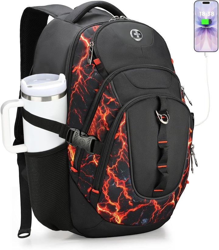Mochila para computadora portátil Swissdigital con puerto de carga...