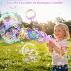 Pistola de burbujas de dinosaurio para niñas, juguete de máquina de