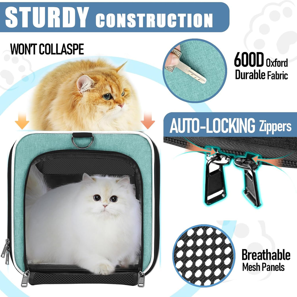 Portador grande para gatos, suave, plegable, bolsa de transporte