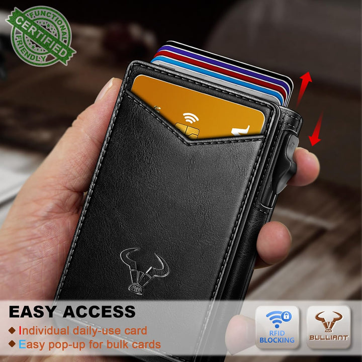 BULLIANT Billetera magnética de metal con clip para dinero, 9 tarje...