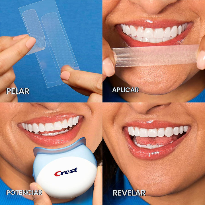 Kit de blanqueamiento dental Crest 3D Whitestrips Express con luz L...
