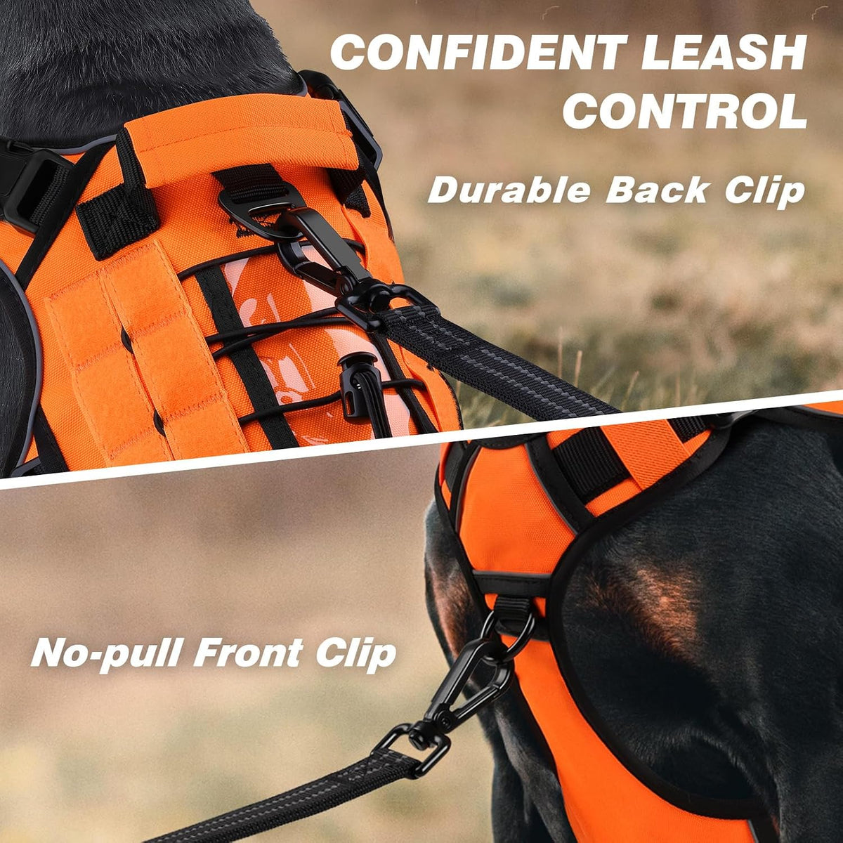 Correa para perro y arnés táctico para perro, juego reflectante resistente para entrenamiento de caminar