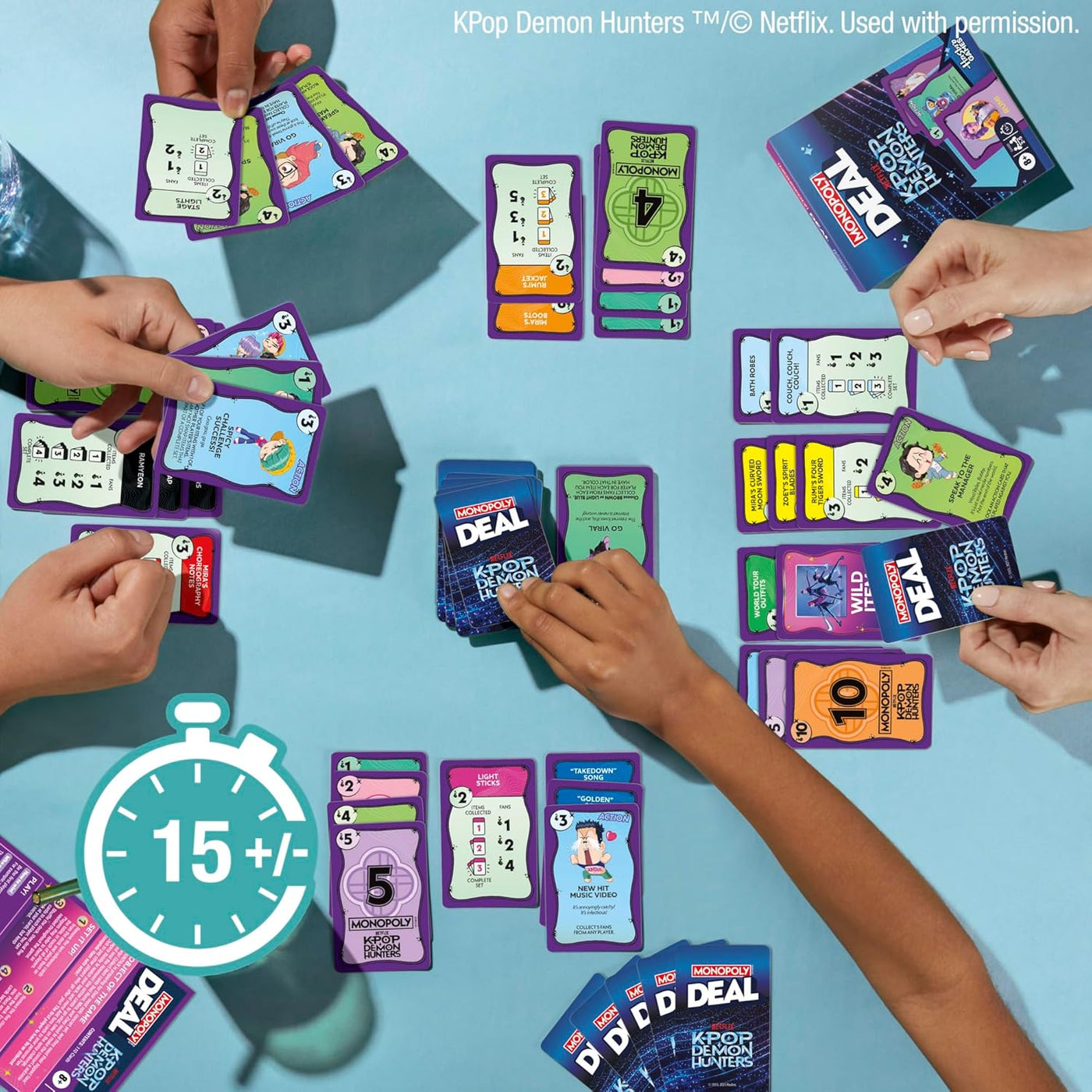 Monopoly Oferta Juego de cartas Kpop Demon Hunters Juegos
