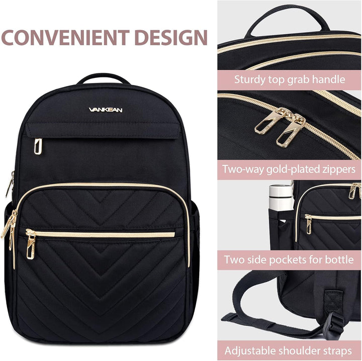 VANKEAN Mochila para laptop de 15.6 pulgadas para mujeres y hombres...