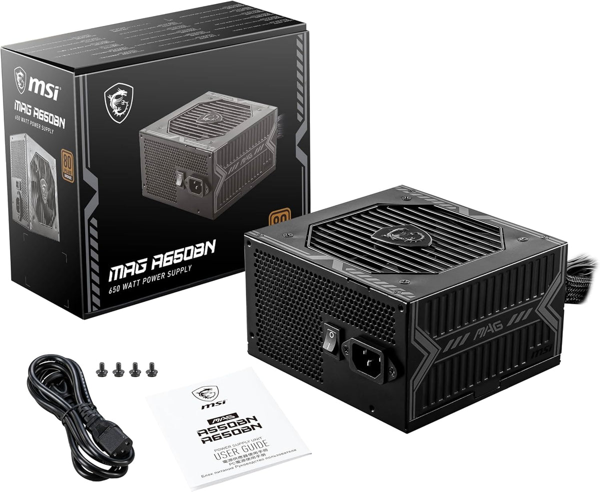 MSI MAG A650BN, fuente de alimentación compacta no modular de 650 W...