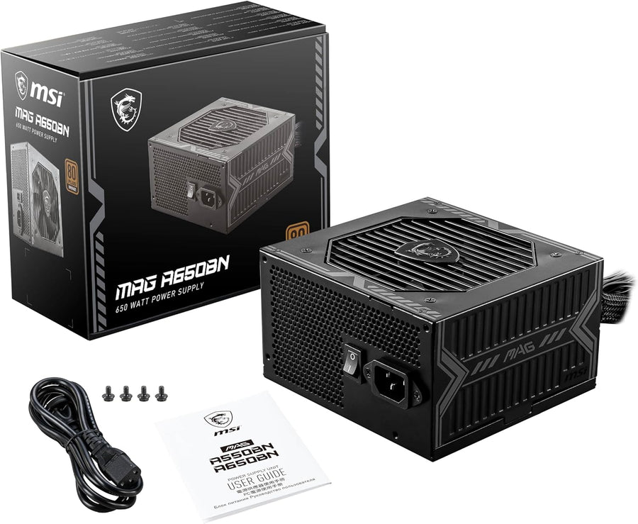 MSI MAG A650BN, fuente de alimentación compacta no modular de 650 W...