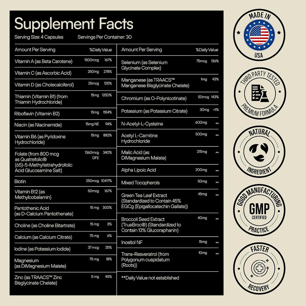 Heylo Multi+ Suplemento multivitamínico avanzado – Aumenta la energía