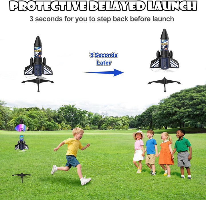 Lanzacohetes para niños, juguete de cohete motorizado de lanzamient...