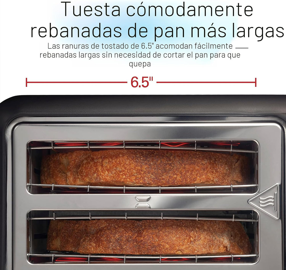 Hamilton Beach Tostadora gourmet de 2 rebanadas con tecnología Sure-Toast