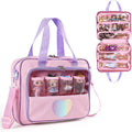 Bolsa de transporte para muñecas compatible con muñecas LOL Surprise, bolsa de transporte compatible con muñecas Barbie de 6 a 12 pulgadas, organizador todo en uno para muñecas y accesorios (solo