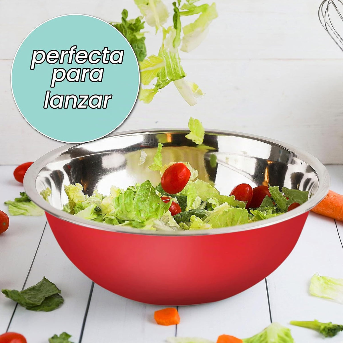 Juego de cuencos de acero inoxidable, 5 piezas para preparación de