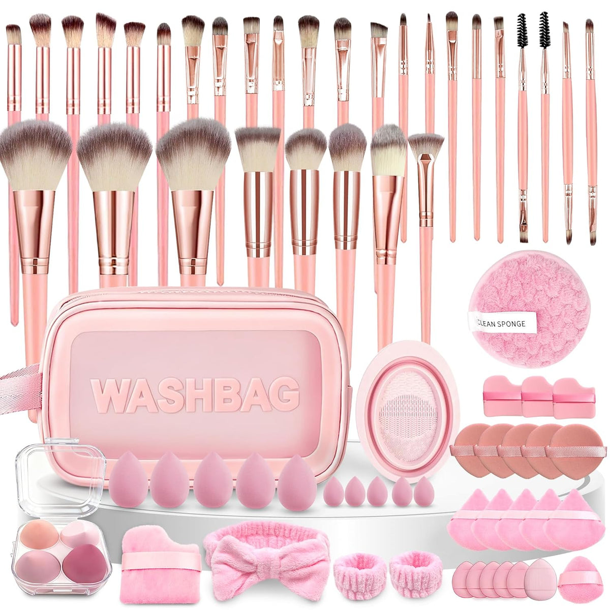 CLRDZN Juego de 70 brochas de maquillaje, juego de brochas de maqui...