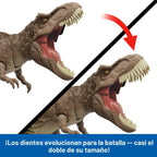 Mattel - Figura de acción de dinosaurio T. rex de Jurassic World