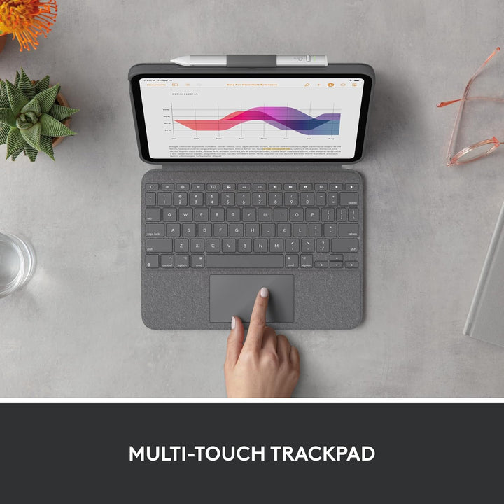 Logitech Combo Touch Funda para iPad de 10ª generación, teclado des...