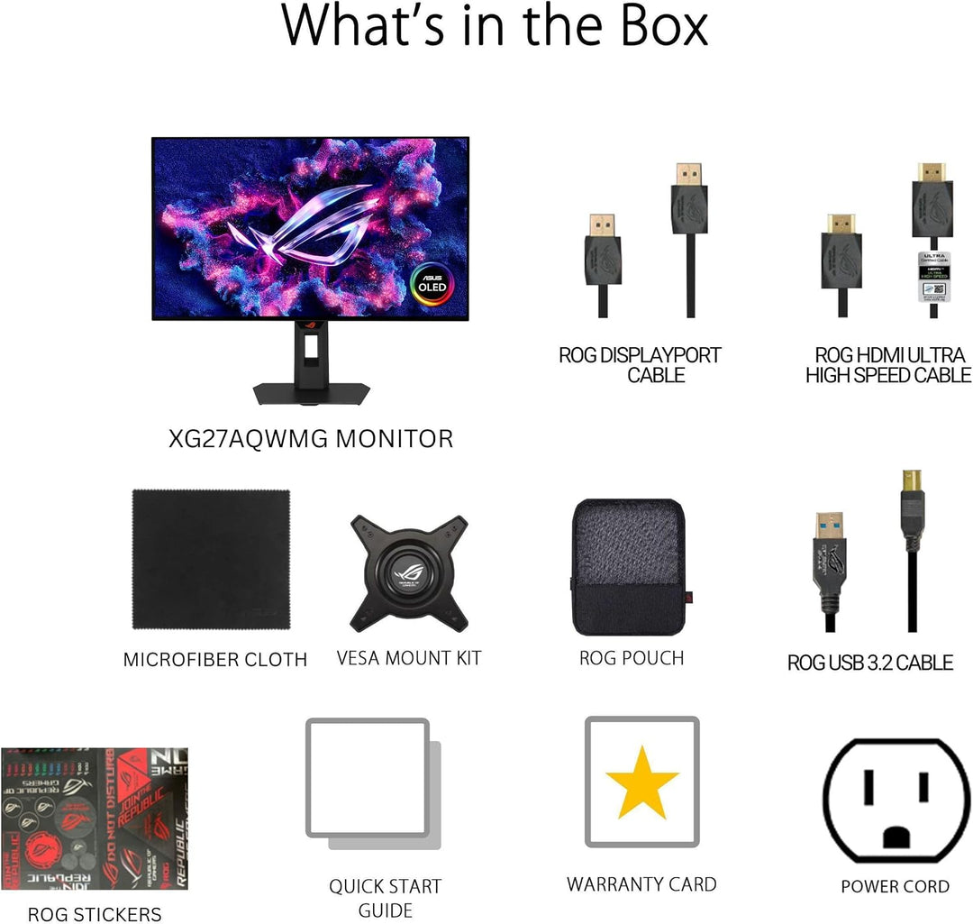 ASUS ROG XG27AQWMG Monitor para juegos OLED G-SYNC en tándem de 27...