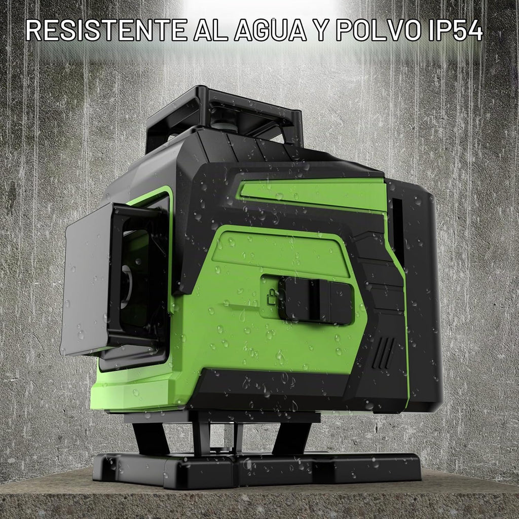 Nivel láser de 16 líneas 360 autonivelante, 4D 4x360 ° Herramienta