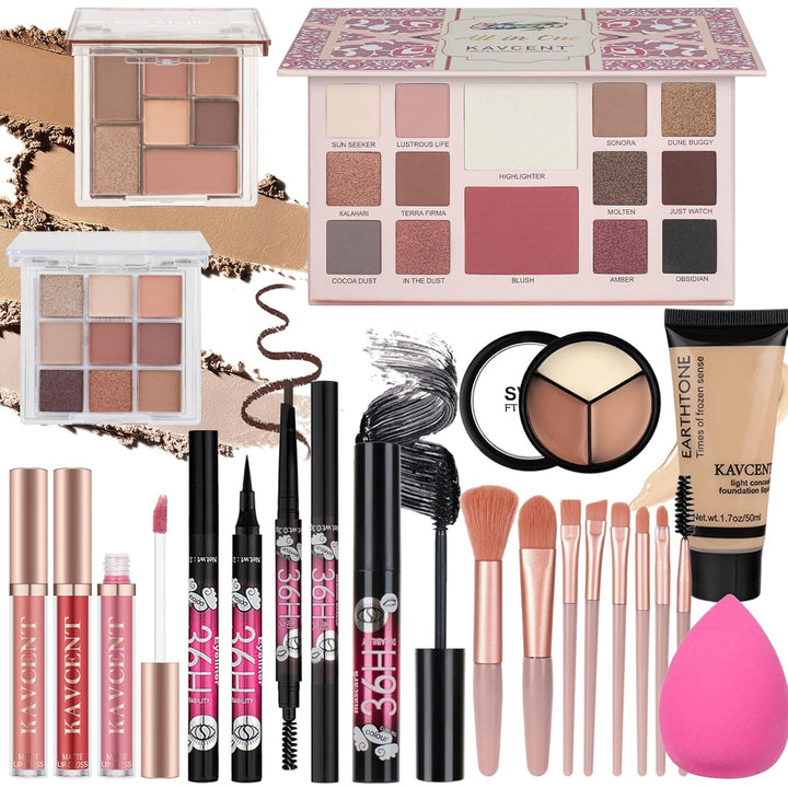 Juego de maquillaje para adolescentes, kit completo de maquillaje p...