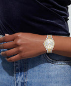 Reloj COACH Kitt para mujer con movimiento de cuarzo 3H – Caja de acero inoxidable de 34 mm – Brazalete tipo eslabón – Accesorio de moda elegante, regalo para ella
