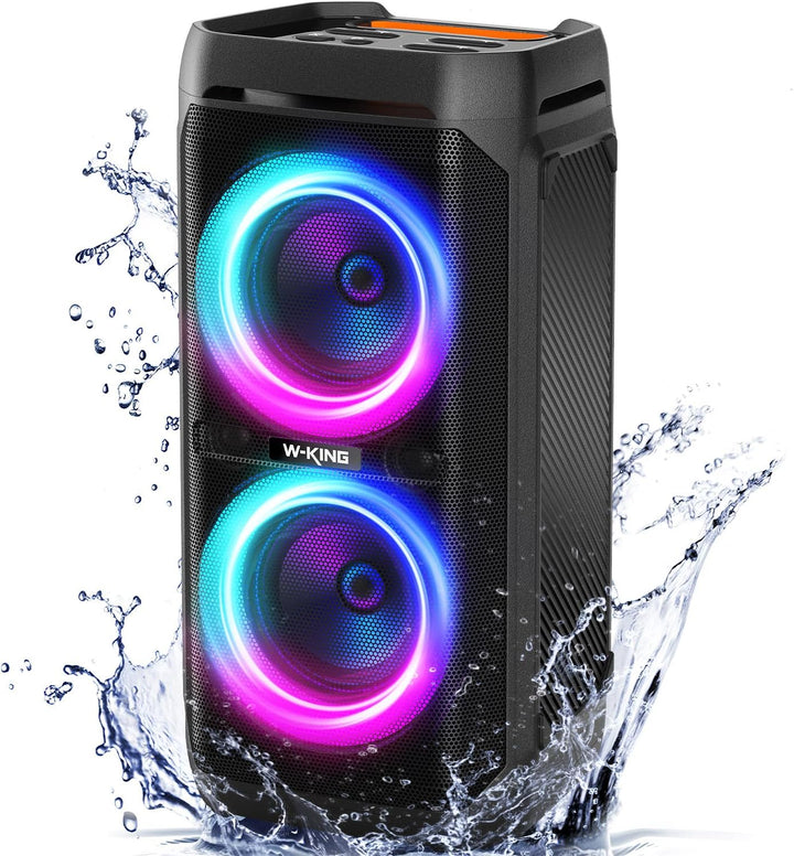 W-KING Altavoz Bluetooth portátil de 240 W, caja de auge fuerte con...