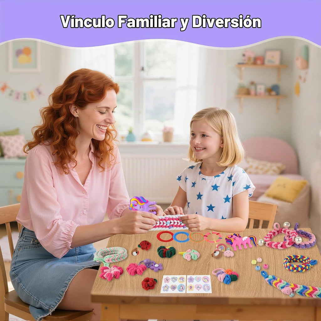 Nicella Kit de fabricación de pulseras, regalos para niñas de 8 a 12 años, kit de telar de tejido, más de 1300 piezas de kits de manualidades para niños con 2 peines de tejido, regalos de Pascua para niñas de 6, 7, 8, 9, 10, 11, 12 años
