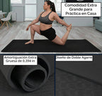 Esterilla de yoga extra grande XL, ancha y larga, extra gruesa