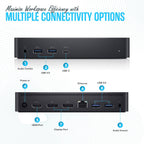 Estación de acoplamiento D6000 Dell para doble monitor con USB 3.0 y USB C - Muelle universal con 130W y cable HDMI (Reacondicionado)