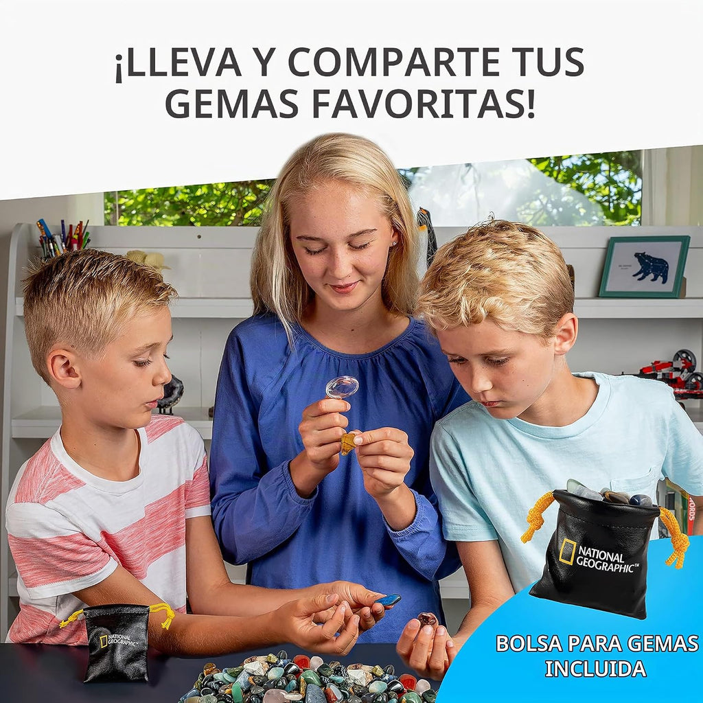 National Geographic Kit de Recarga para Amoladora de Rocas con 5 Lbs. de Rocas Irregulares