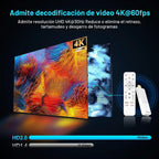 Android TV Stick 14.0, 2025 4K TV Stick 2GB RAM 16GB ROM Ultra HD RK3518 CPU soporta 2.4G/5G Wi-Fi Bluetooth 5.0 USB HDR10 con control remoto por voz Bluetooth, blanco X88 PROT1