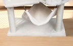 YUNIQUE Árbol para gatos de 39.4 pulgadas con condominio para gatos y hamaca grande, beige