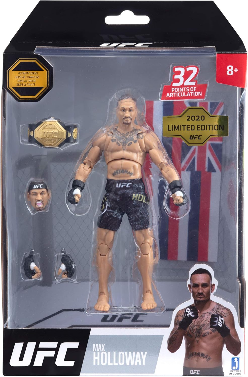 UFC Serie Ultimate Edición Limitada Max Holloway, Figura de Acción...