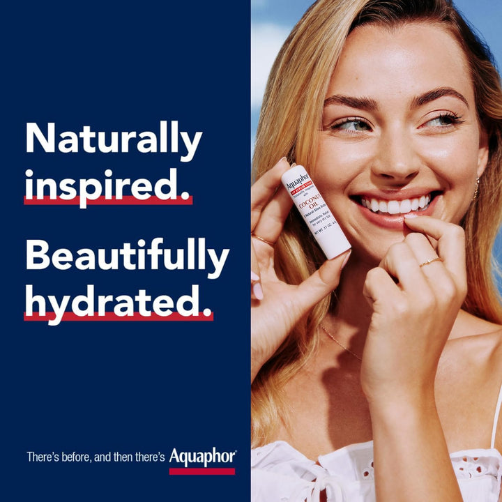 Aquaphor Barra de reparación de labios de inspiración natural con a...