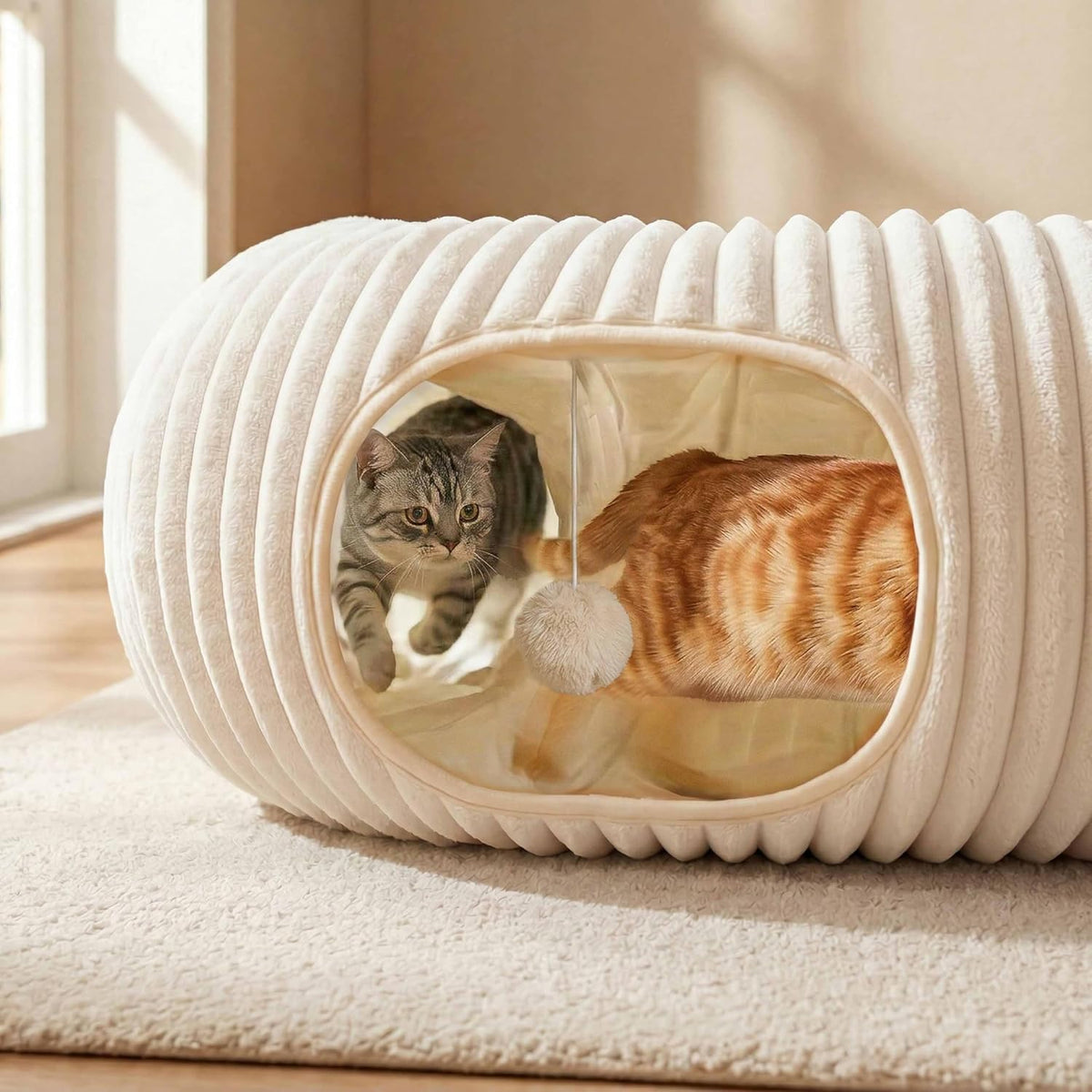 Cama de túnel para gatos con 40 juguetes interactivos para gatos