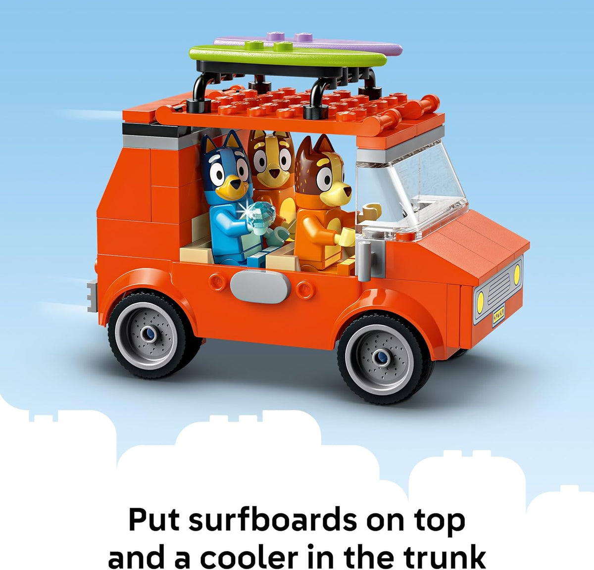 LEGO Bluey Blueys Beach Family Car Trip - Juguete de