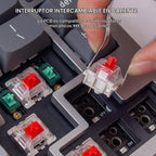 Keychron Q2 Teclado mecánico con cable al 65% con perilla y RGB – Interruptor rojo Gateron G Pro intercambiable en caliente, programable QMK/VIA, montaje de doble junta, cuerpo de aluminio para Mac