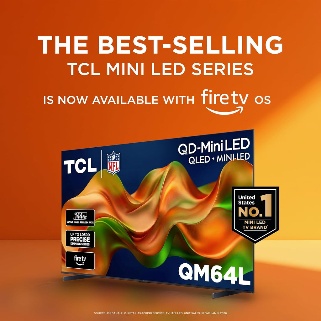 TCL 65" QM64L alto contraste QD-MINI-LED 4K AI Smart Fire TV