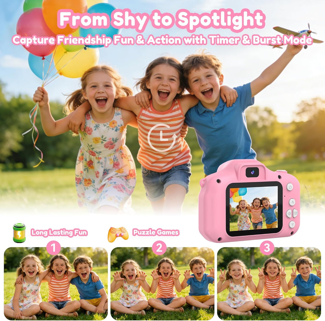 PROGRACE - Cámara digital para niños, 40MP FHD 1080P, cámara para n...
