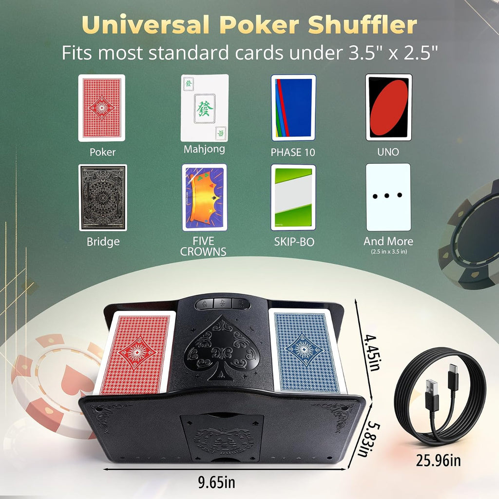 Barajador automático de tarjetas para 1-4 cubiertas, máquina barajadora de