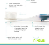 NIMBUS Cepillos de dientes extra suaves (cabeza compacta), cerdas c...
