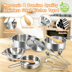 Juego de accesorios de cocina, juego de cocina para niños de acero