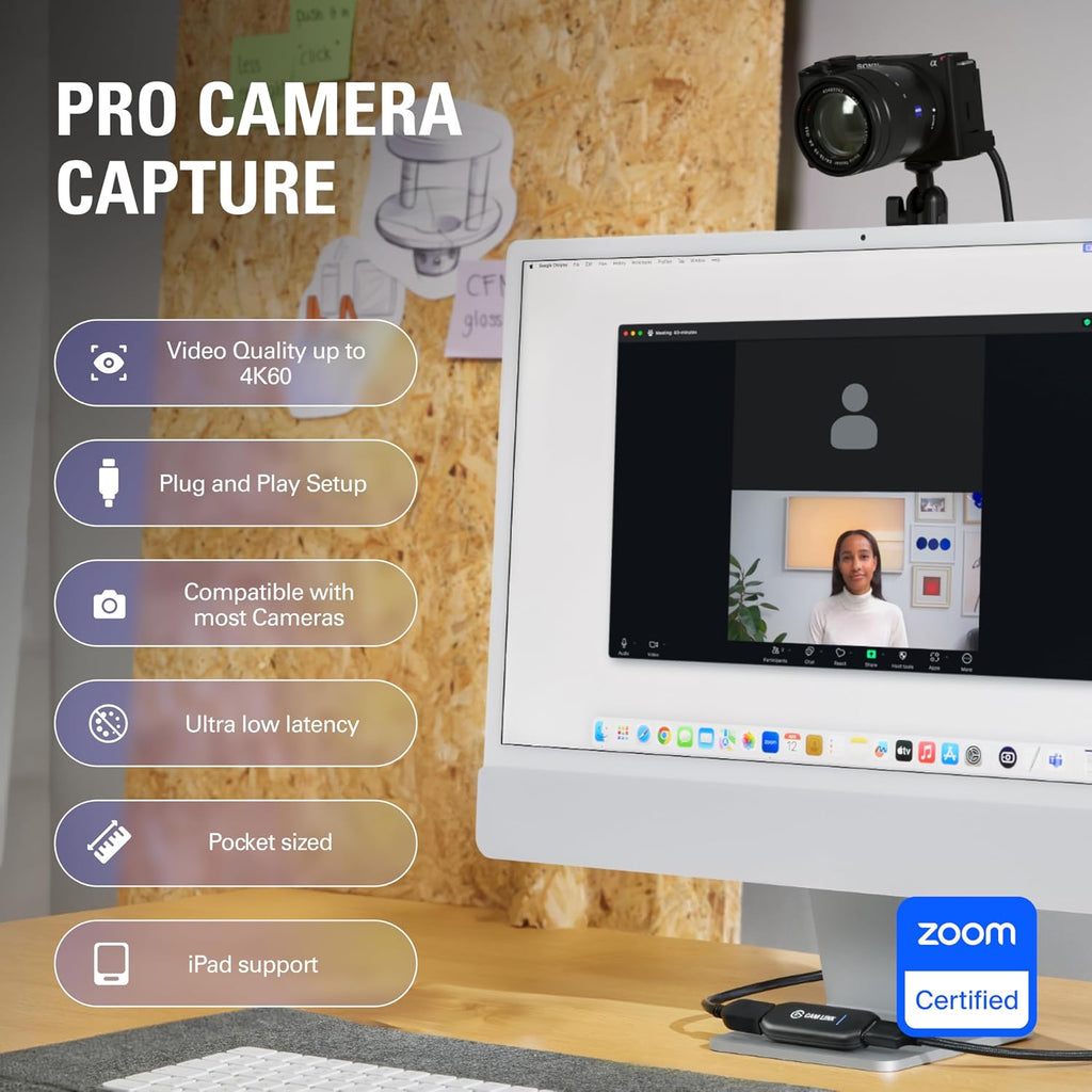 Elgato Cam Link - Tarjeta de captura 4K para cámara réflex digital, videocámara, cámara de acción